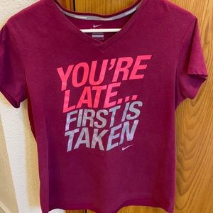 Nike Women's Pink Graphic Tee